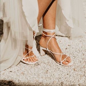 ForeverSoles Ivory strappy heel